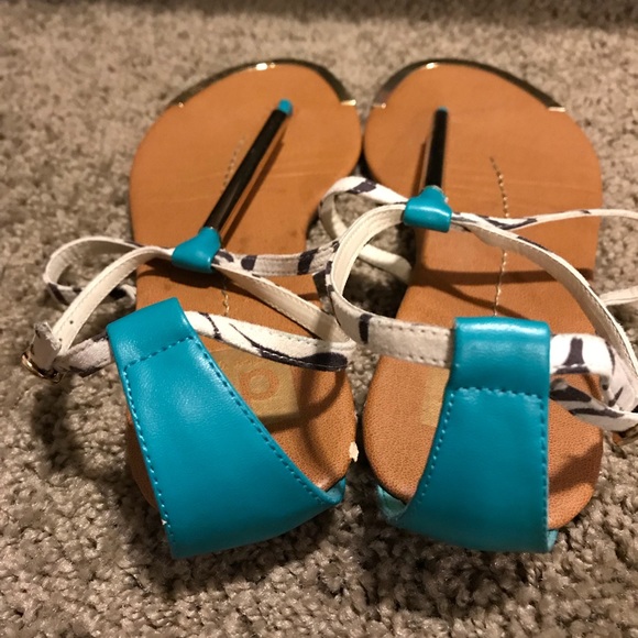 Dolce vita sandals turquoise/zebra accent size 7.5 - Picture 4 of 5